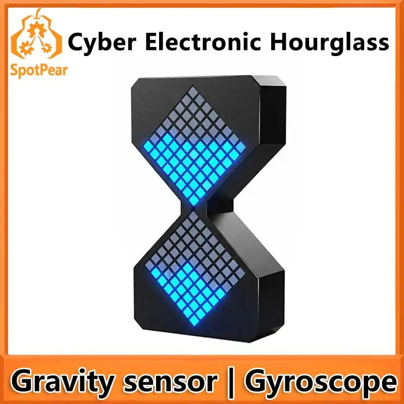 

Cyberpunk LED Matrix Hourglass Gravity Sensor DIY Countdown Timer Clock STEM Educational Soldering Project for Beginners
