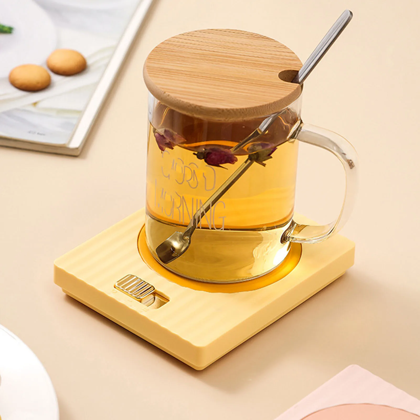 Chauffe-tasse USB à température constante réglable, 2 températures, 2 Modes, pour gâteaux aux œufs, serviettes humides, 220V