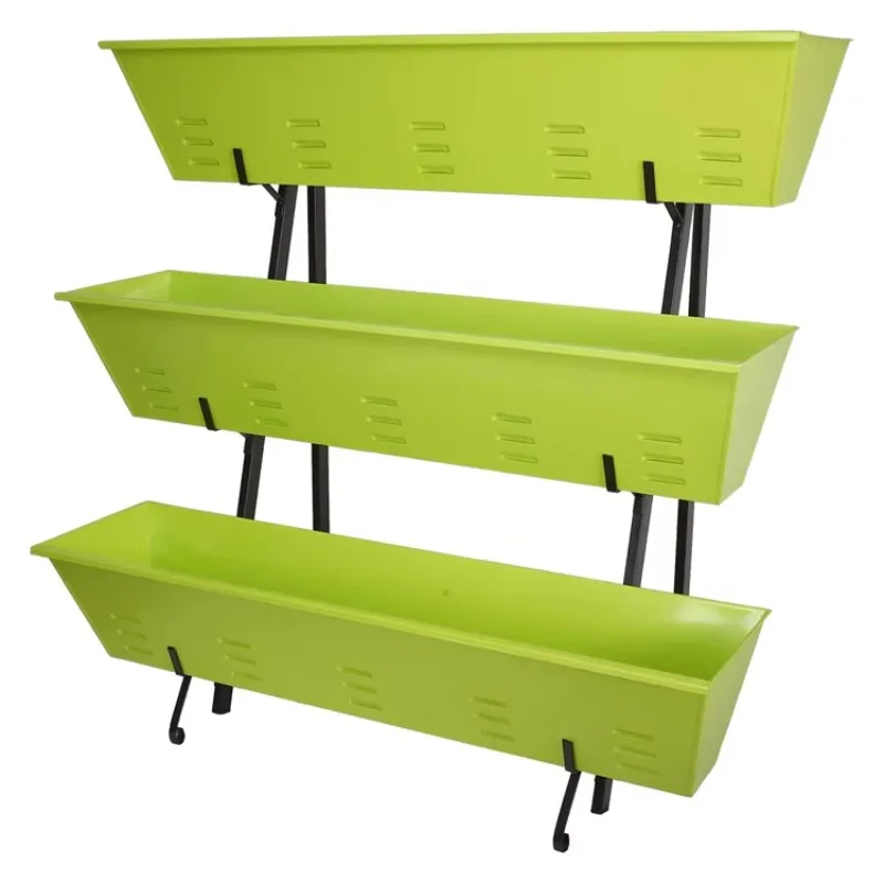 Custom color flower pot box steel raised garden bed outdoor flower pot raised