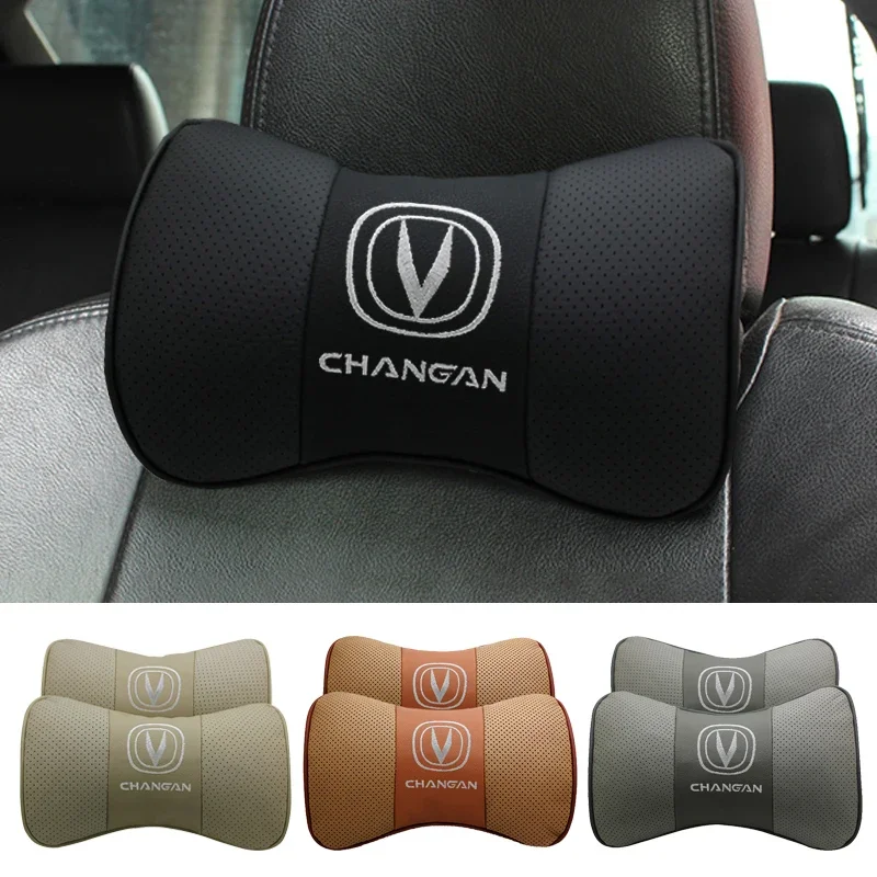 

Car Interior Headrest Leather Neck Pillows For Changan CS75 CS85 V7 CX70 Alsvin CS15 PLUS CX30 CS95 CS55 CS35 Eado CX20 V3 V5