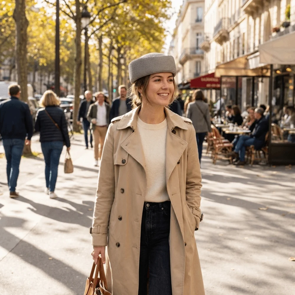 Women Elegant Straw Beret Hat Classic Handmade Flight Attendant Hat Teardrop Simple Vintage Sun Hat Airline Uniform