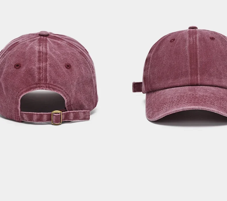 Baseball Kappe Gewaschen Baumwolle Männer Frauen Snapback Hut Vintage Hip Hop Caps Einfarbig Papa Hut Knochen Casquette Outdoor Casual Sport – Detail 12