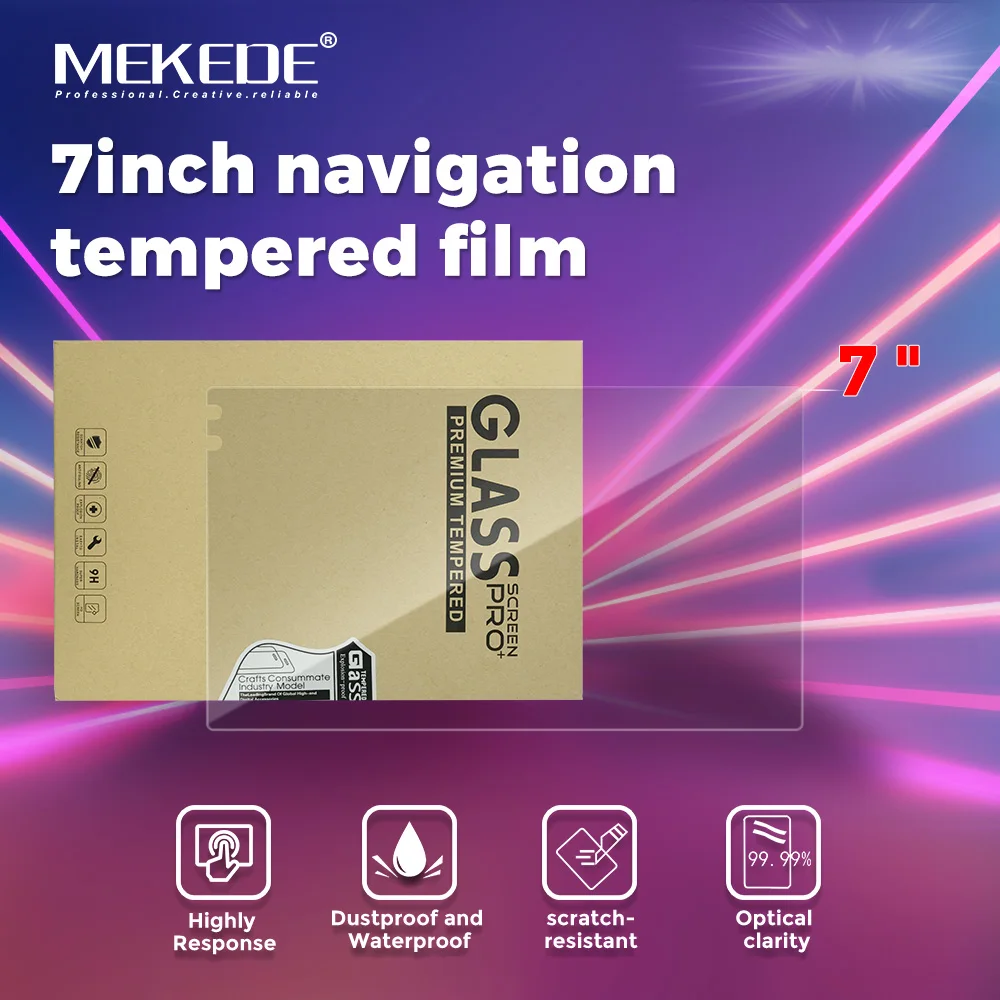 7/9/10/12,3'' Bildschirmschutzfolie für Android Universal Multimedia Auto-Radio-Player HD Anti-Touch LCD Gehärtetes Glas Aufkleber