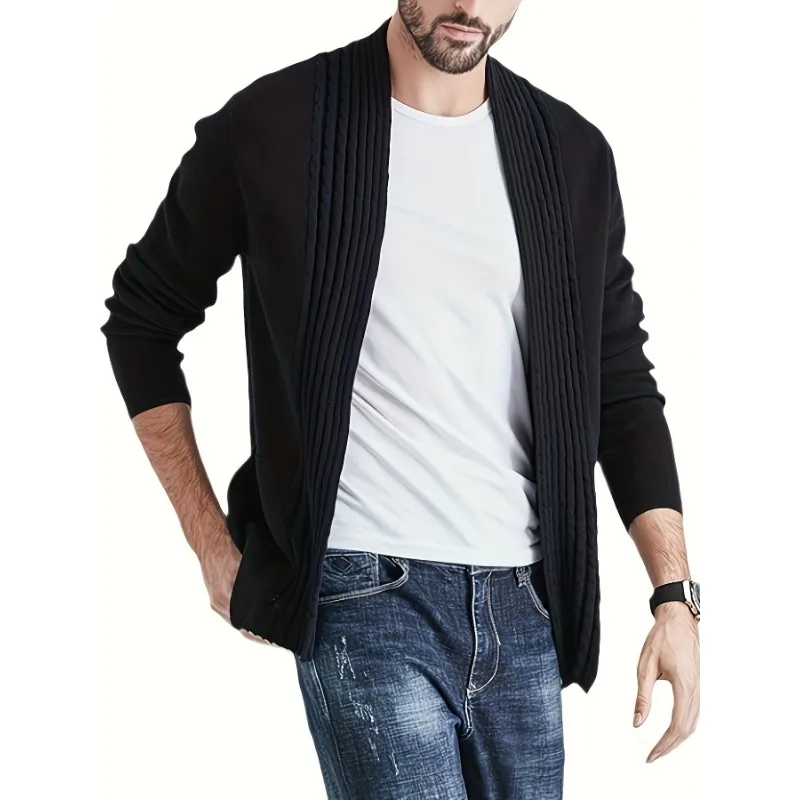 

Men's Cardigan Long Sleeve Sweater Jacket Knitted Solid Color Fashion Casual Top