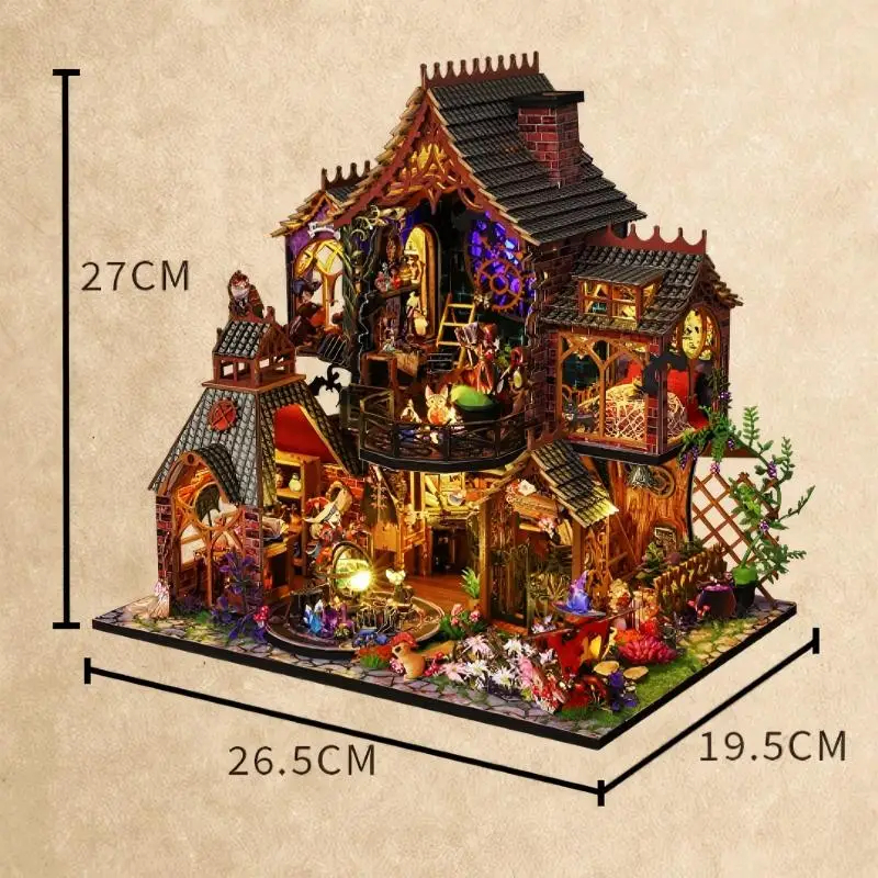 DIY Holz Miniatur Möbel Modell Montage Spielzeug für Kinder Mädchen Geburtstagsgeschenke 3D Tiny House Mockup Handgemachtes Heimprojekt