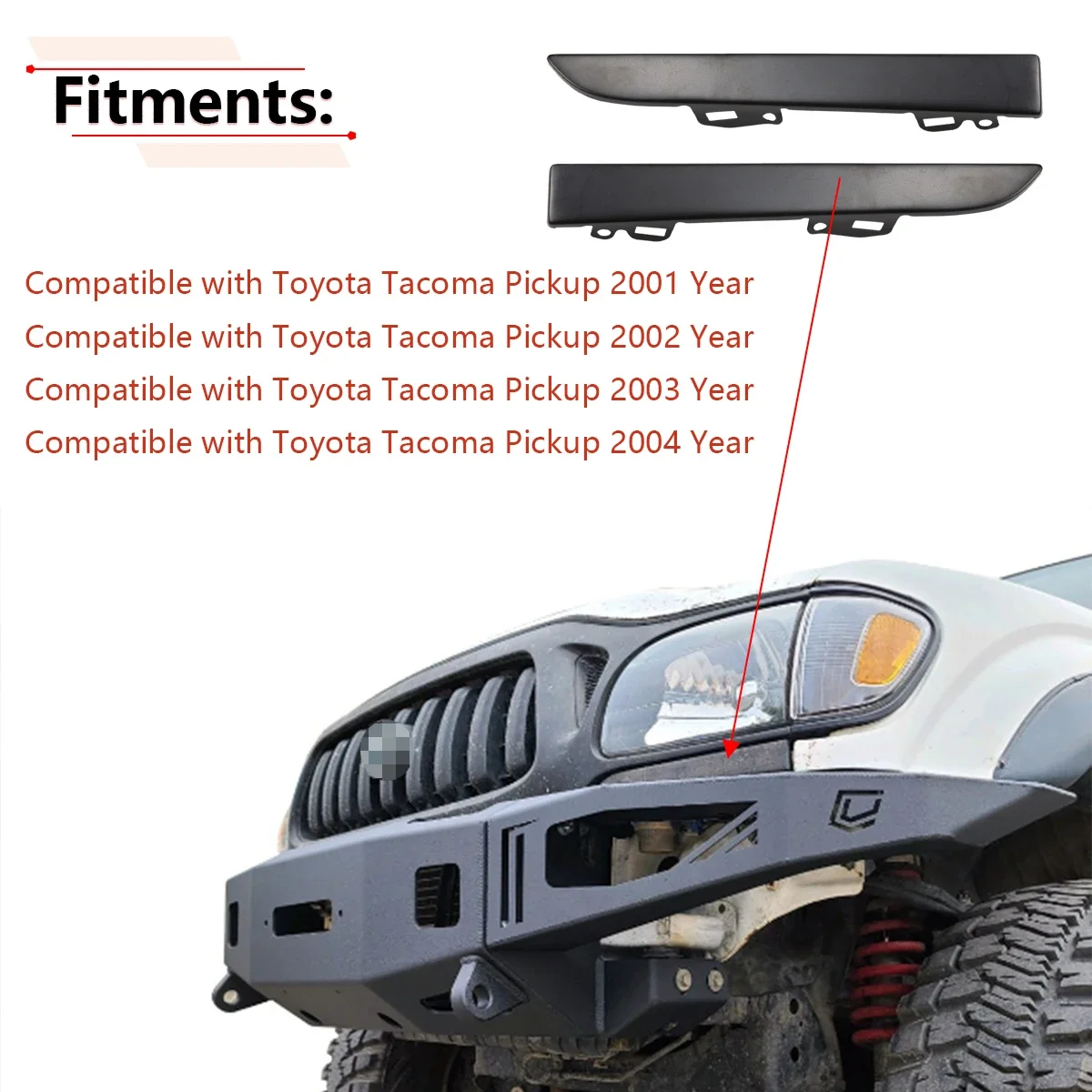 

Car Front Bumper Support Bracket Left and Right For 2001 2002 2003 2004 Toyota Tacoma Car Exterior Accessories