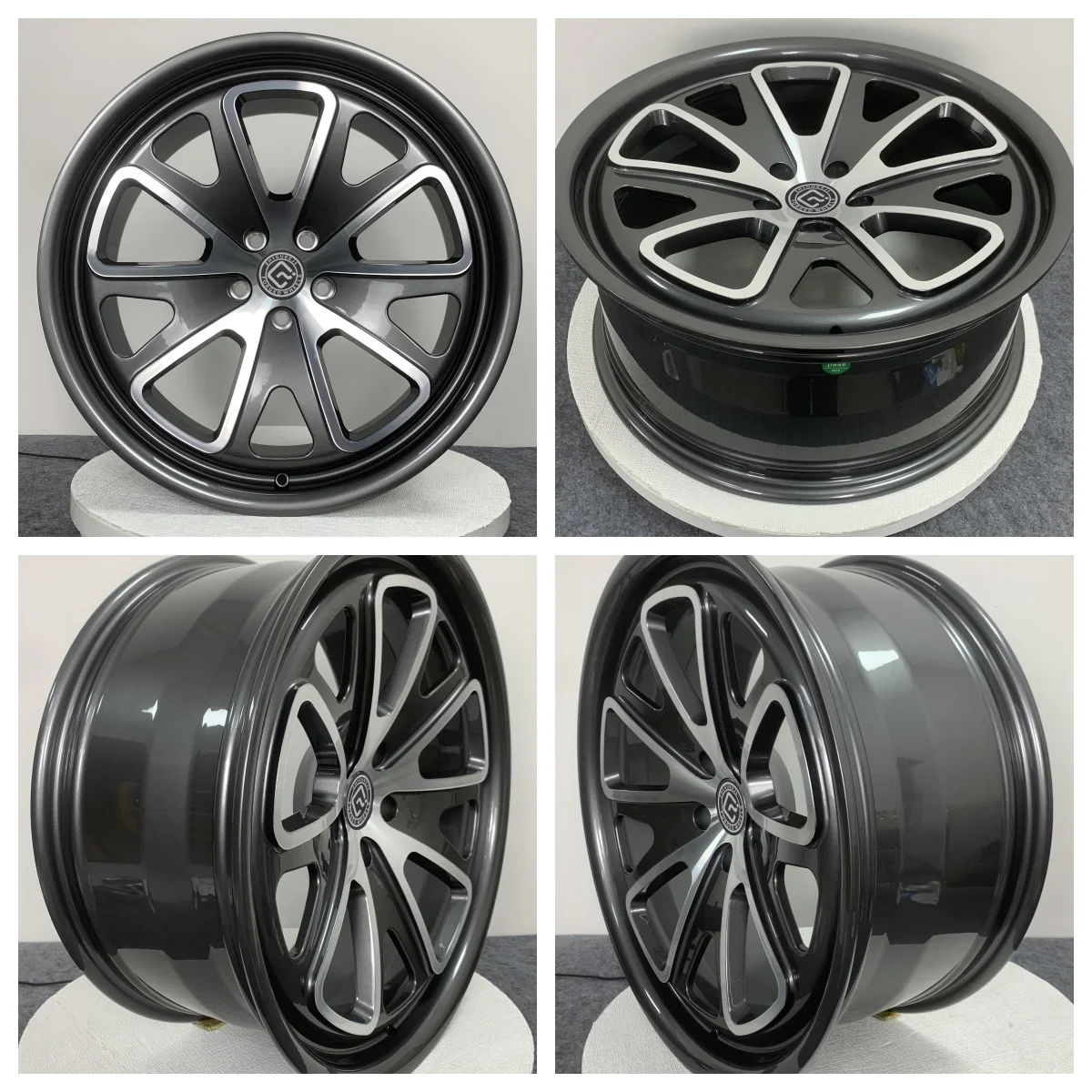 

-Factory Direct Customized 16 17 18 19 20 21 22 23 Inch PCD 5x112 Gunmetal Gray Face Passenger Car Wheel Forged Wheel BBS Whee