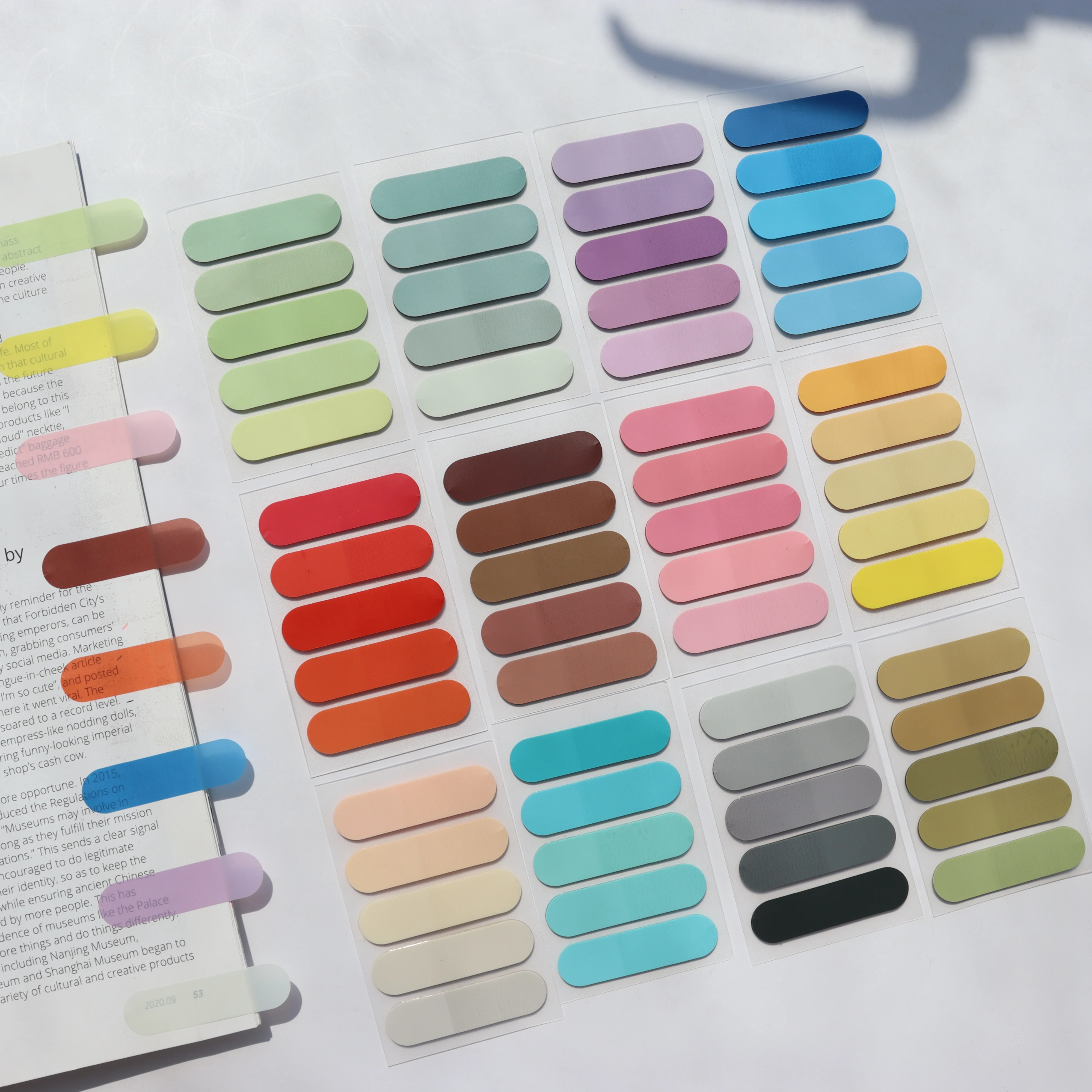 【セール中】100 枚透明付箋自己粘着ブックマーク注釈読書ブッククリアタブかわいいかわいい文房具