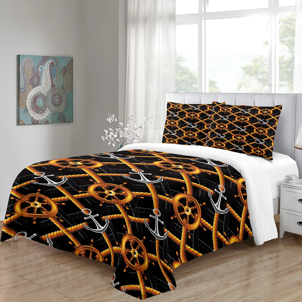 Imagem -04 - Conjunto de Roupa de Cama de Luxo para Crianças Capa de Edredão Gêmeo Rainha Rei Tamanho Completo Preto Ouro Geométrico Lugares 200x200 240x220 Pcs