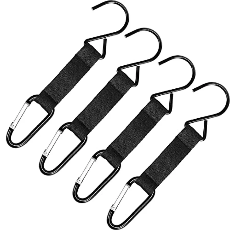 

4 Pack Baseball Bag Hook for Fence Heavy Duty Dugout Hook for Bat Bag Backpacks Metal and Nylon Clip for Softball Football Tenn