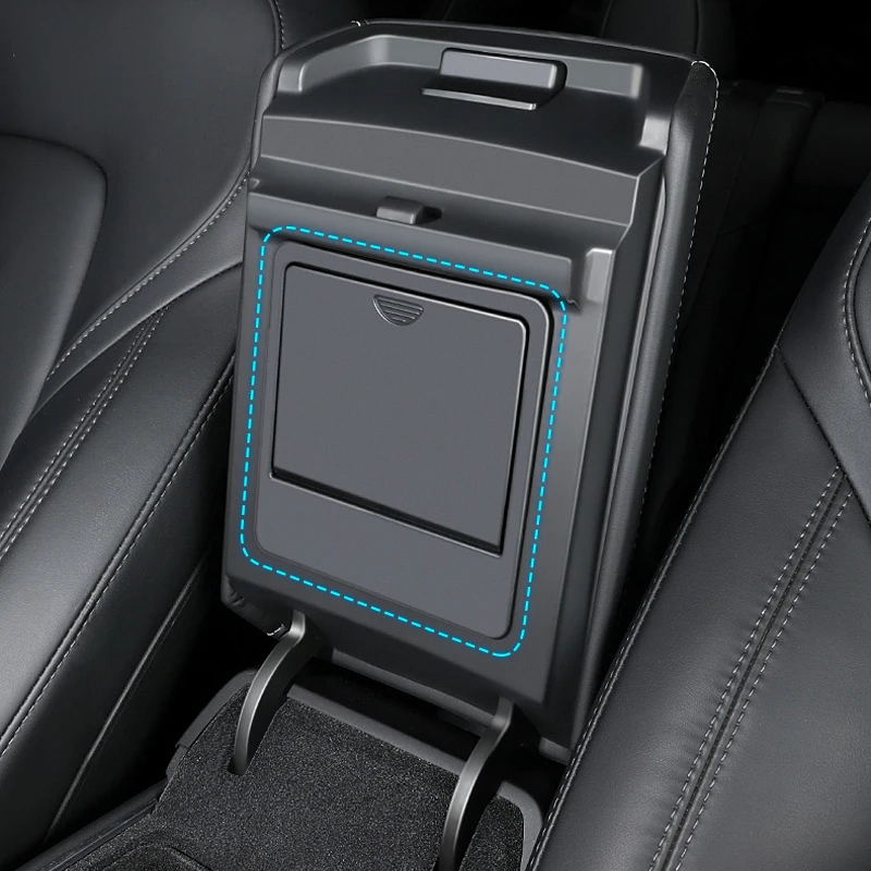 Per Tesla Modello 3 Y 2017 - 2021 2022 2023 2024 2025 Car Center Console Bracciolo Scatola di Immagazzinaggio Nascosta Vassoio Accessori