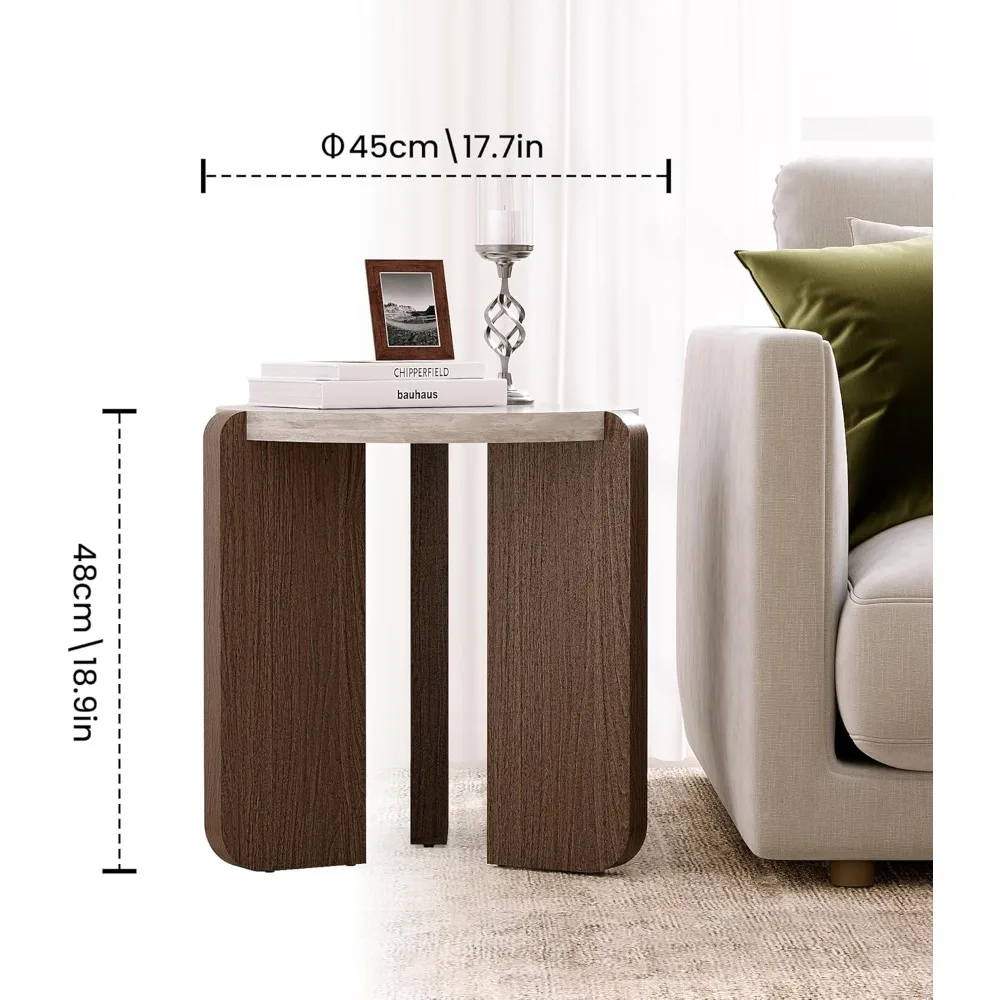 ชุดโต๊ะกาแฟและโต๊ะข้างโซฟา 3 ชิ้น รุ่นโมเดิร์นลายหินอ่อน สำหรับห้องนั่งเล่นและอพาร์ตเมนต์