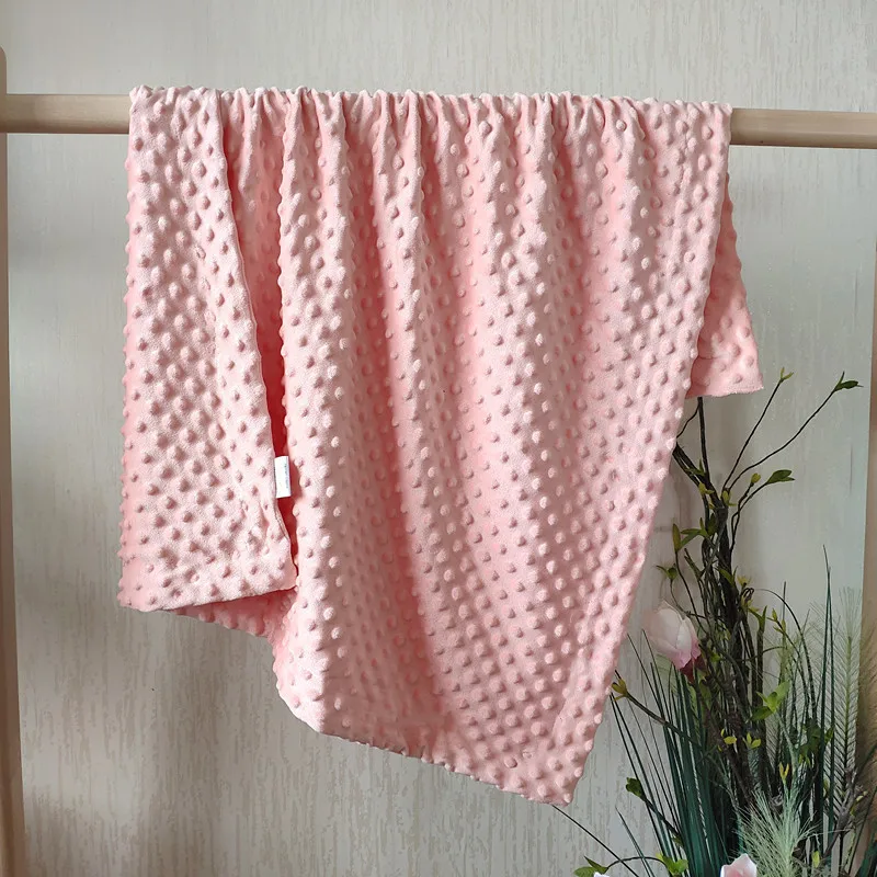 Baby Blanket for Boys Girls Baby Blankets Newborn Soft Comfy Patterned Minky with Double Layer Dotted Backing