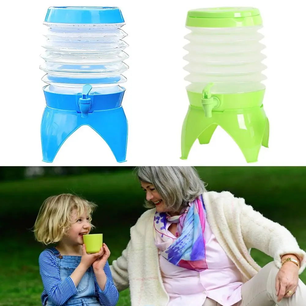 Foldable Camping Outdoor Hiking Lemonade Dispenser Water Container with Handle Design Folding Water Container