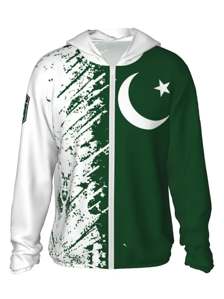 AliExpress Sugiuchi Pakistan Flag Sun Protection Hoodie Sunscreen Clothes Fishing Cycling Running Quick Dry Long Sleeve With Zipper Polyester
