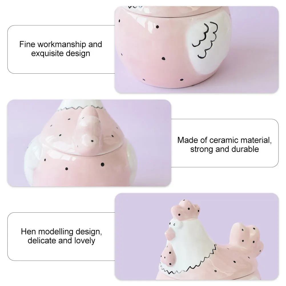 Ceramic Decorative Candy Jar Jewelry Organizer Small Jewelry Box Creative Desktop Storage Easter Gift