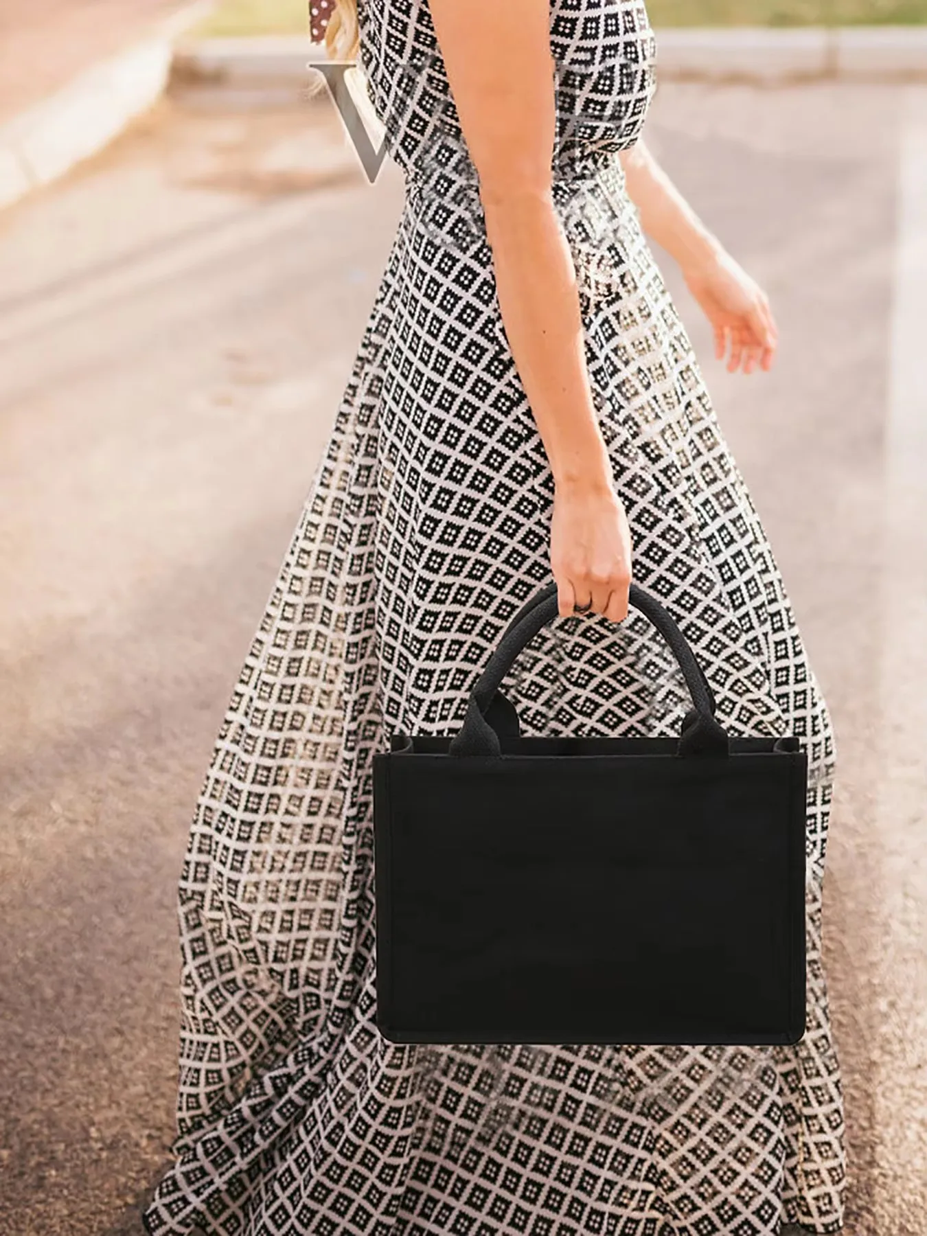 

Canvas shopping bags, handbags, thickened canvas waterproof large-capacity handbags