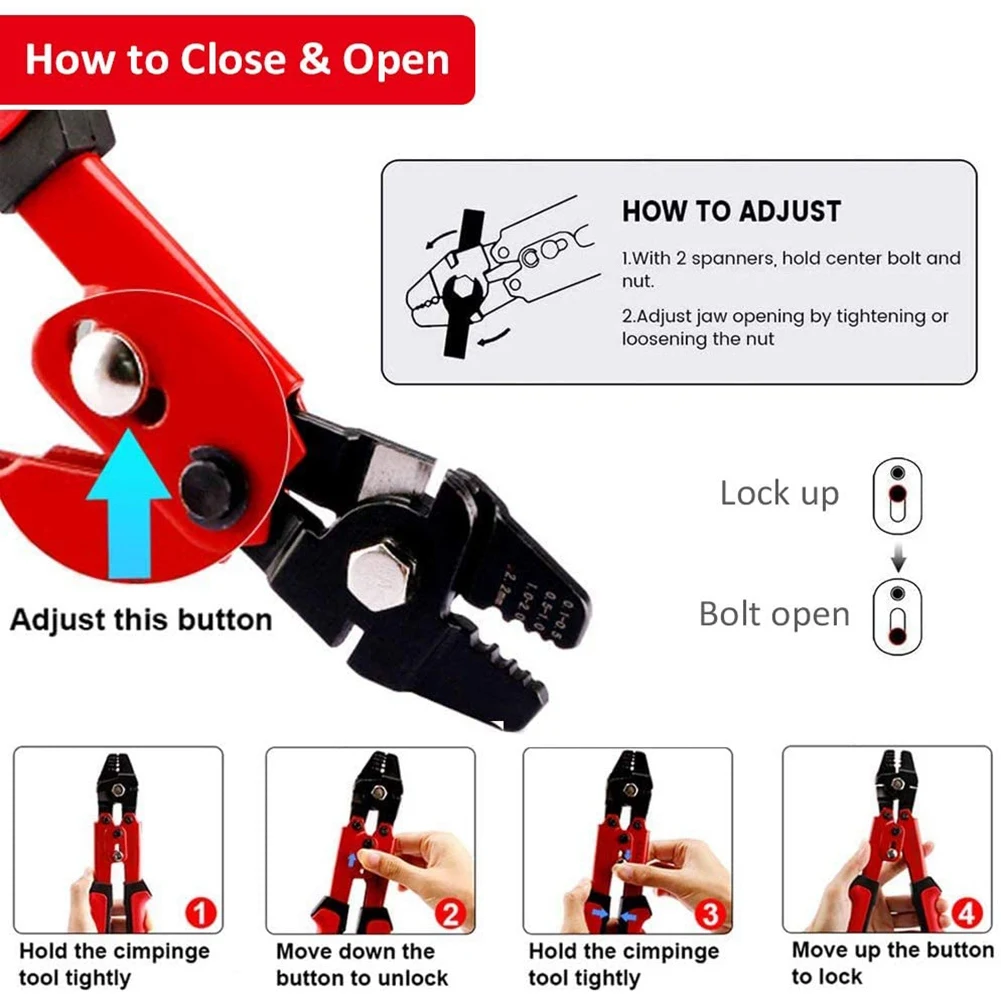 Wire Crimping Tool Hand Crimper 0.1mm-2.2mm Fishing Crimping Pliers with 100PCS Double Ferrule Crimping Loop Sleeves Kit