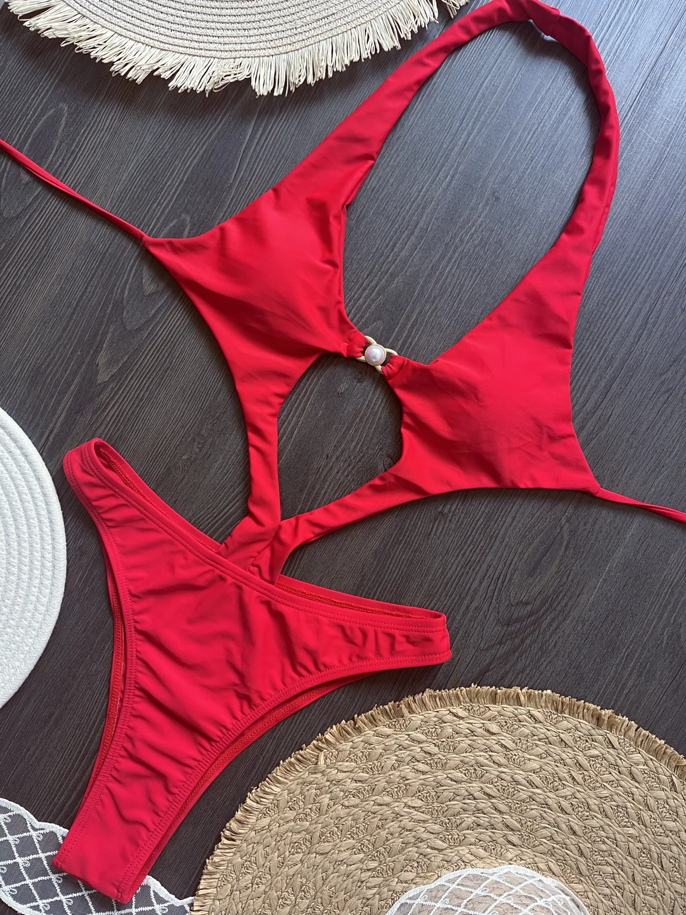 2025Sexy Halter Asymmetrische Schulter Cut Out Monokini Frauen Bademode Badeanzug Weibliche Badende Badeanzug Schwimmen