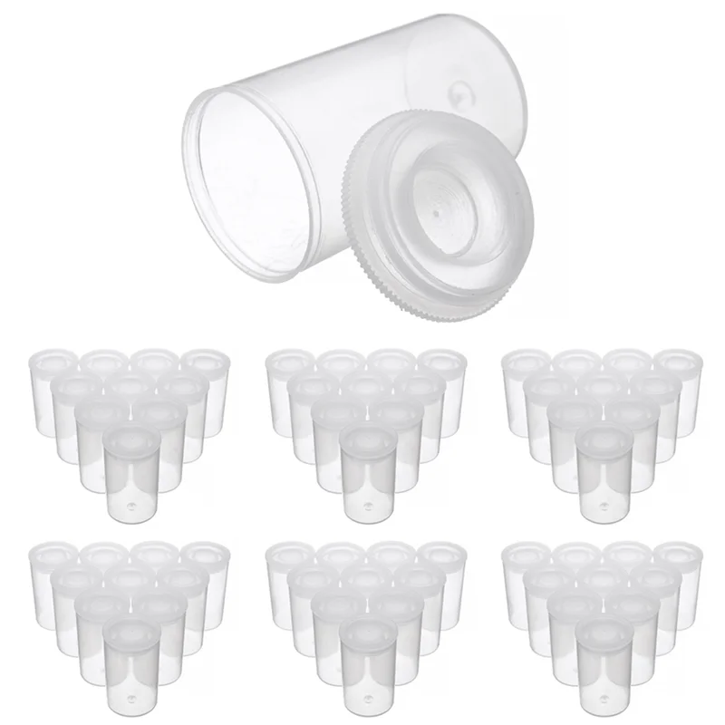 

A88E-600PCS Plastic Empty Film Canister Camera Reel Container Storage Case Can For Accessories Art Bead Coin Pill Transparent