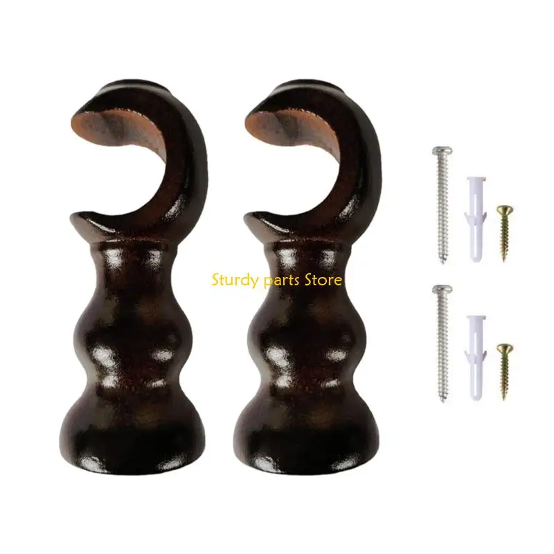 

97QC Деревянные оконные карнизы для штор, кронштейны с круглым основанием, монтаж для фурнитуры 28 мм