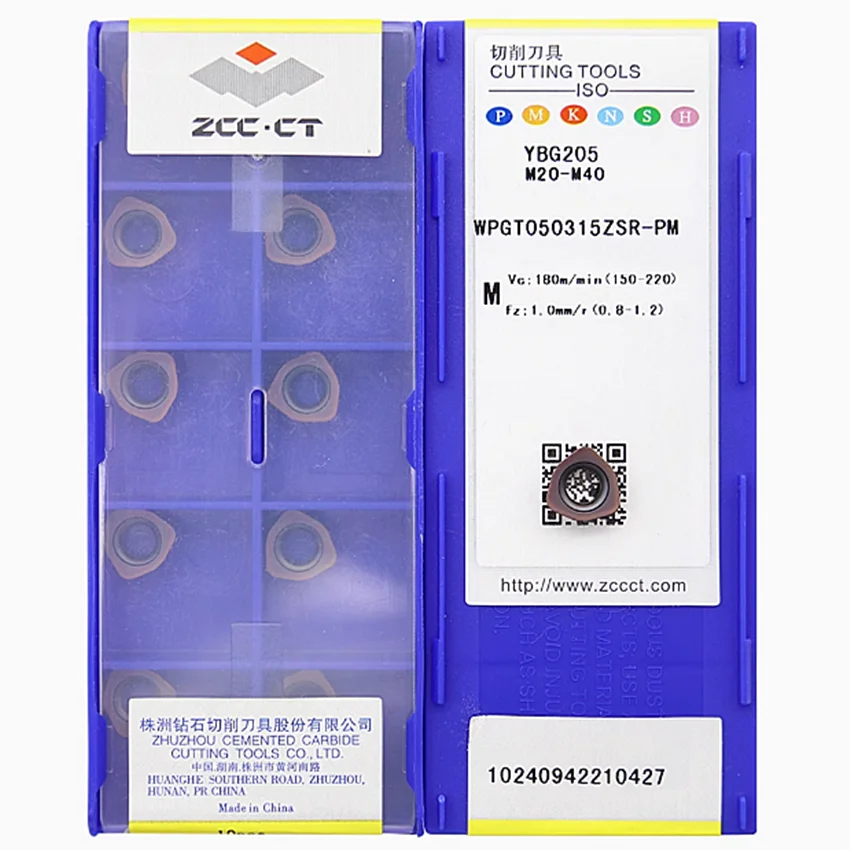 

WPGT050315ZSR-PM YBG205/WPGT050315ZSR-PM YBC302 WPGT050315ZSR-PM ZCC.CT CNC blade carbide inserts turning tools milling inserts
