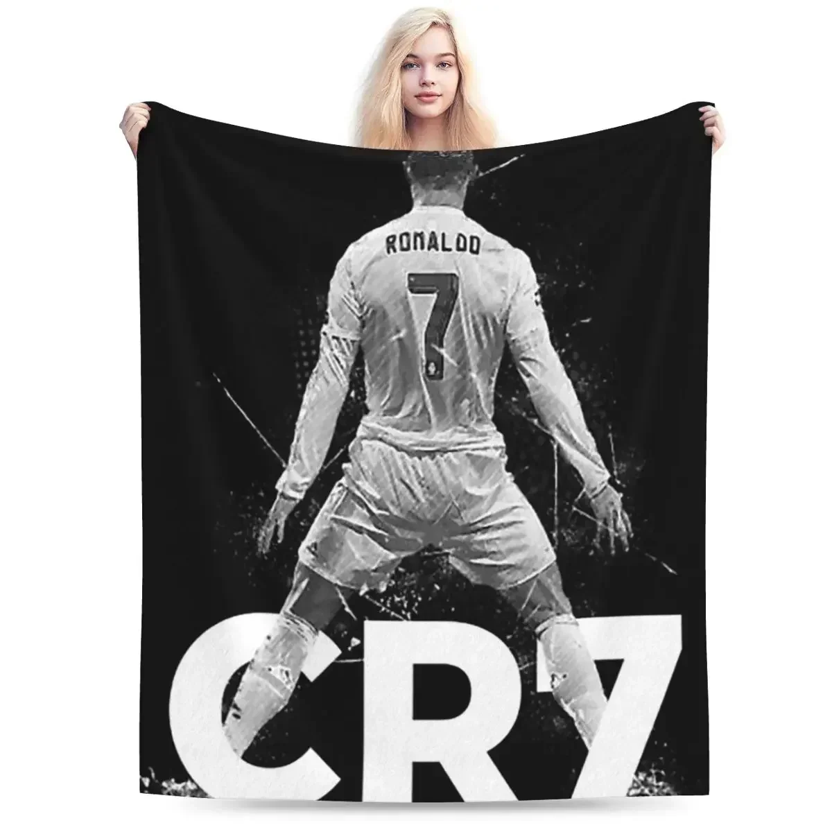 CR7 Cristiano Ronaldo Blankets Soft Warm Flannel Throw Blanket Bedding for Bed Living room Picnic Travel Home Sofa