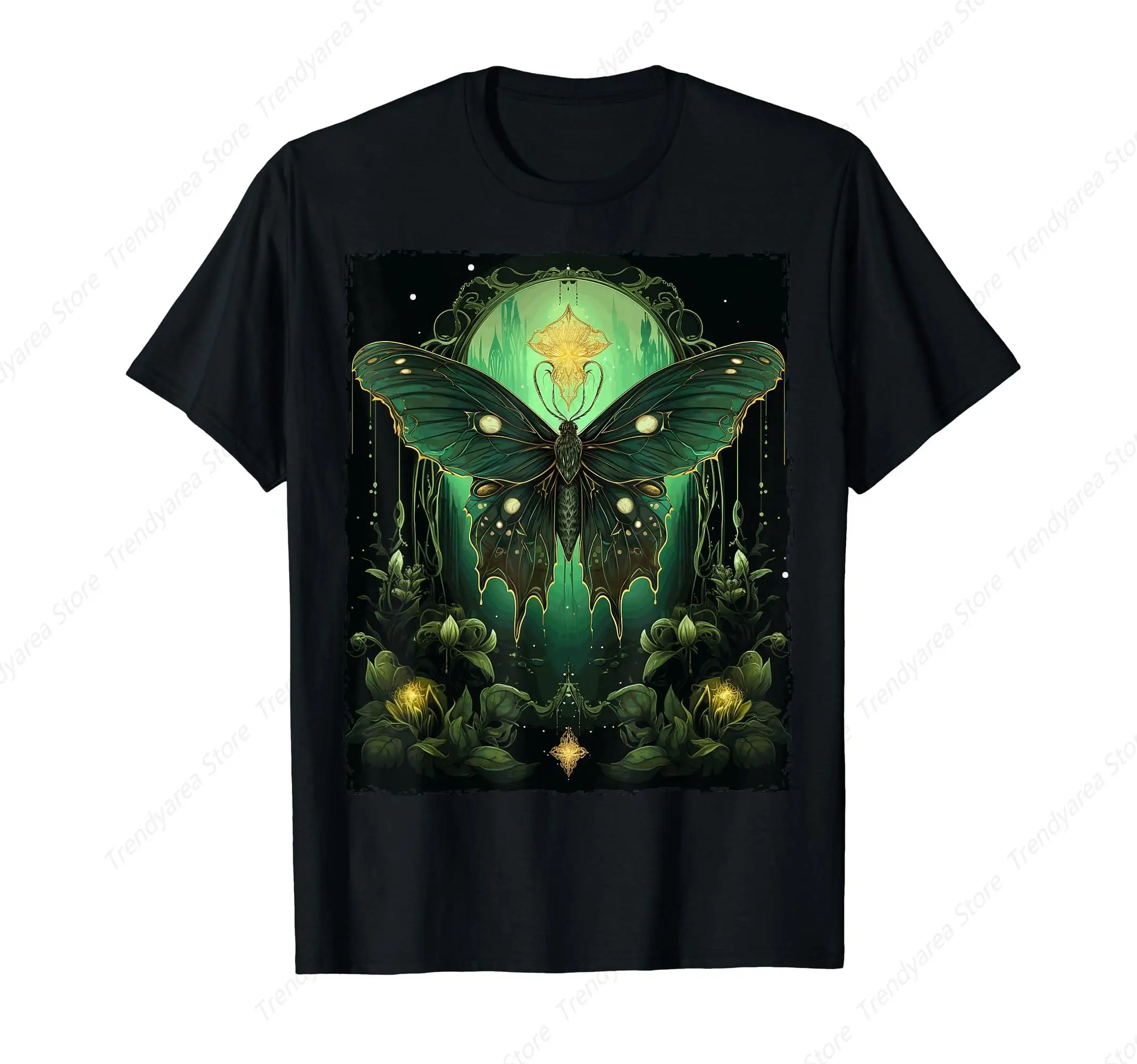 Luna Moth Insect Lover Witchy Aesthetic Moon Fairycore T-Shirt for Men Women