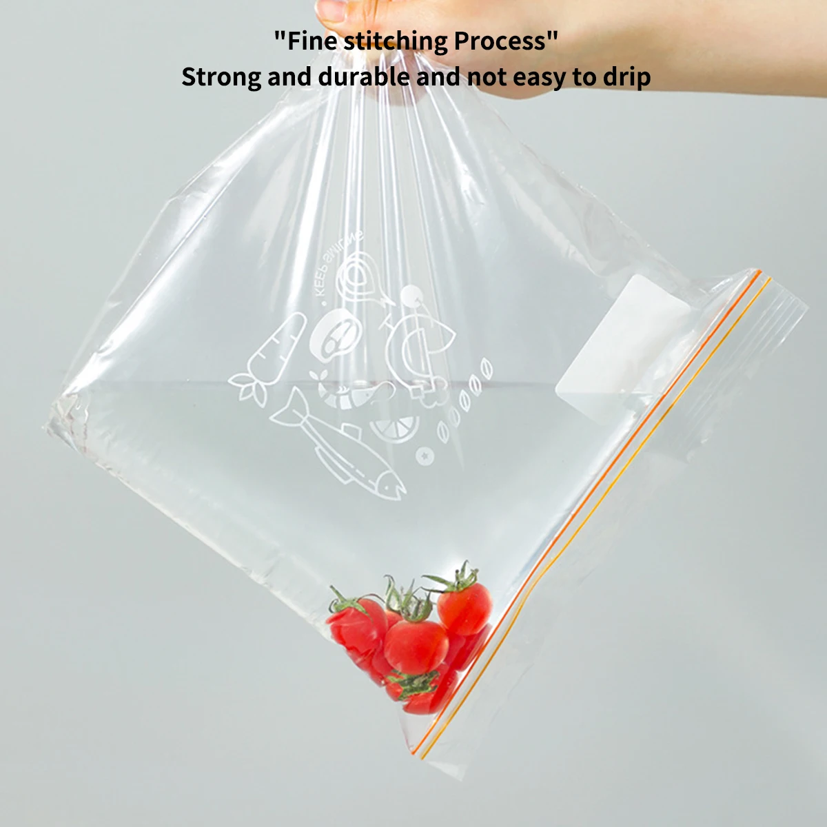 

15/25/30pcs Silicone Food Storage Containers Vegetable Freezing Sealed Bags Reusable Freezer Bag Zipper Leakproof Fruits Bag