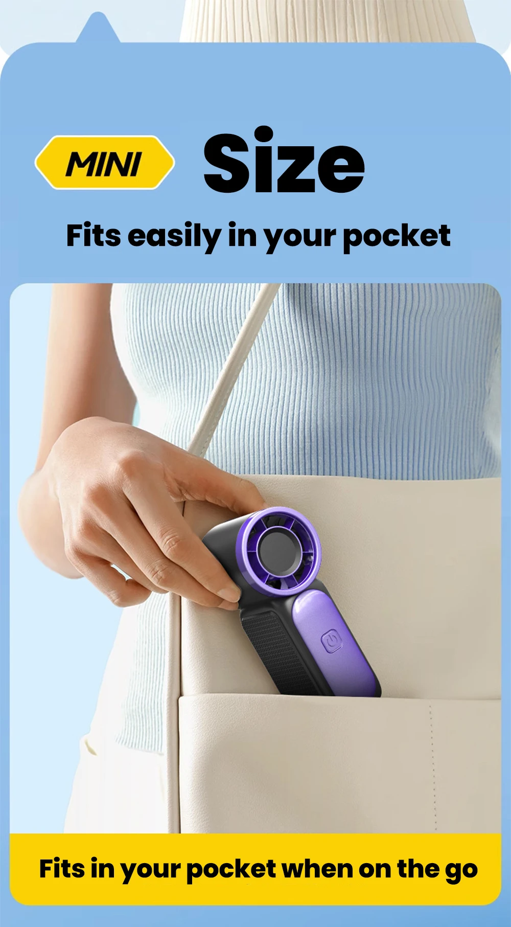 Portable Handheld Cooling Fan Usb Rechargeable Mini Personal Fan_voghion.com