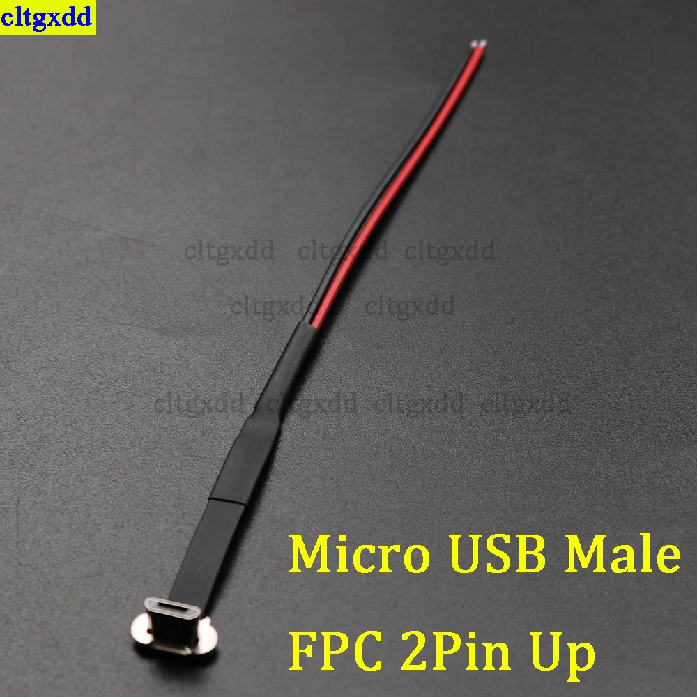 cltgxdd 1piece USBC Type-C FPC 2-pin 3-pin with resistor R1 soft flat cable male head mobile phone fast charging cable extension