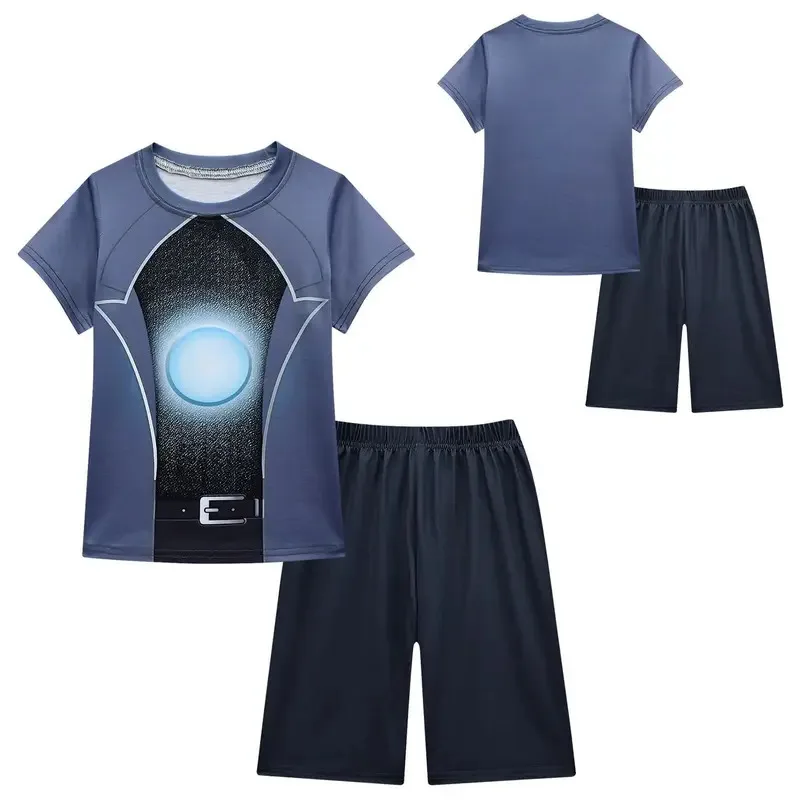 111 www Boys Speakerman Cosplay Costumes Skibidi Toilet Kids Short Sleeved TShirts 2pc Summer Clothes Girls Birthday Carnival Pa