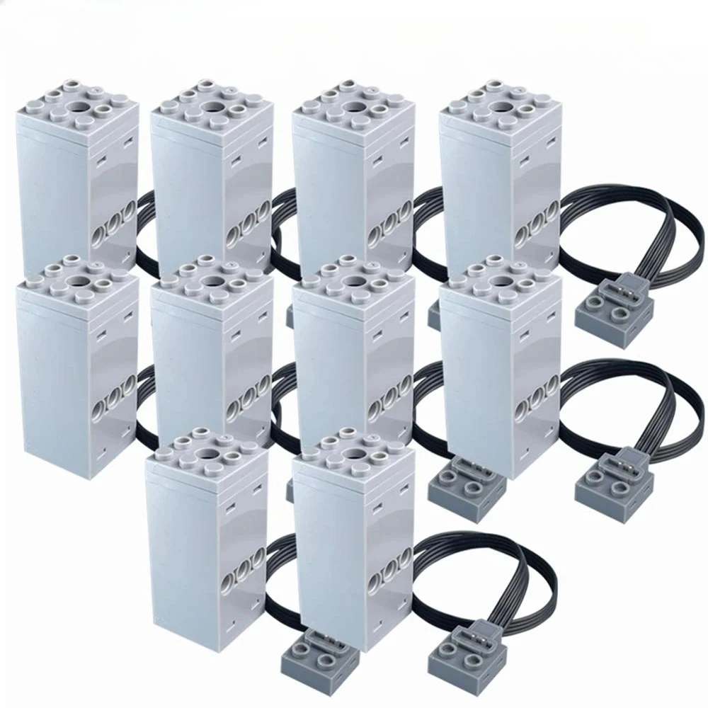 

2025 New 1/2/5/10Pcs DIY Building Blocks Technical Motor Sprayer Electric Exhaust Modified Motor for High-Tech Train Car Parts