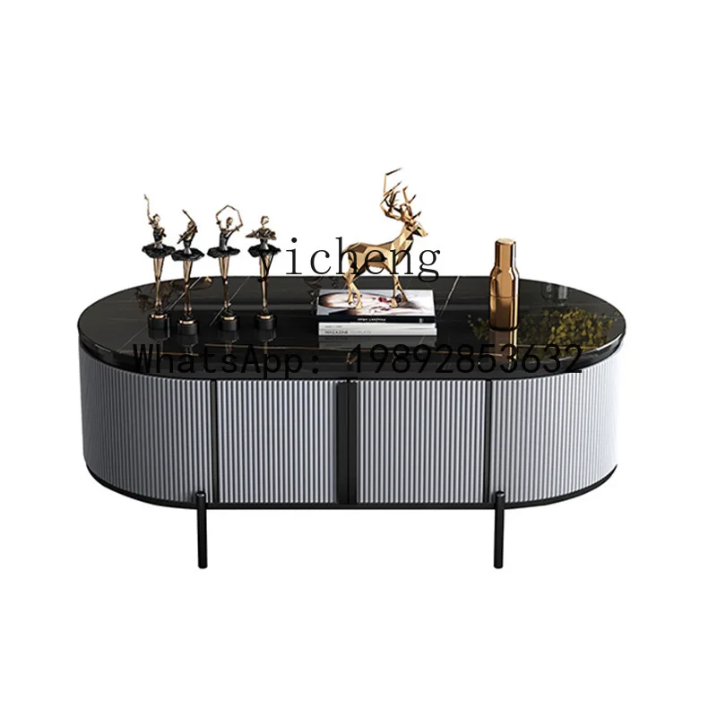 

ZZ Minimalist Stone Plate Light Luxury Coffee Table TV Cabinet Combination Simple Modern Living Room