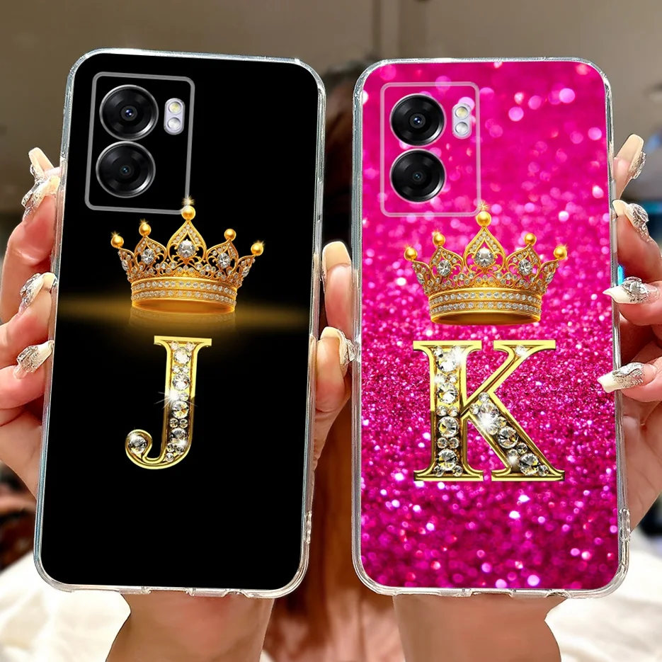 For Oppo A77 4G Case Oppo A77s CPH2473 New Crown Letters Cover Soft Silicone Phone Case For Oppo A77 5G CPH2339 OppoA77 s Fundas