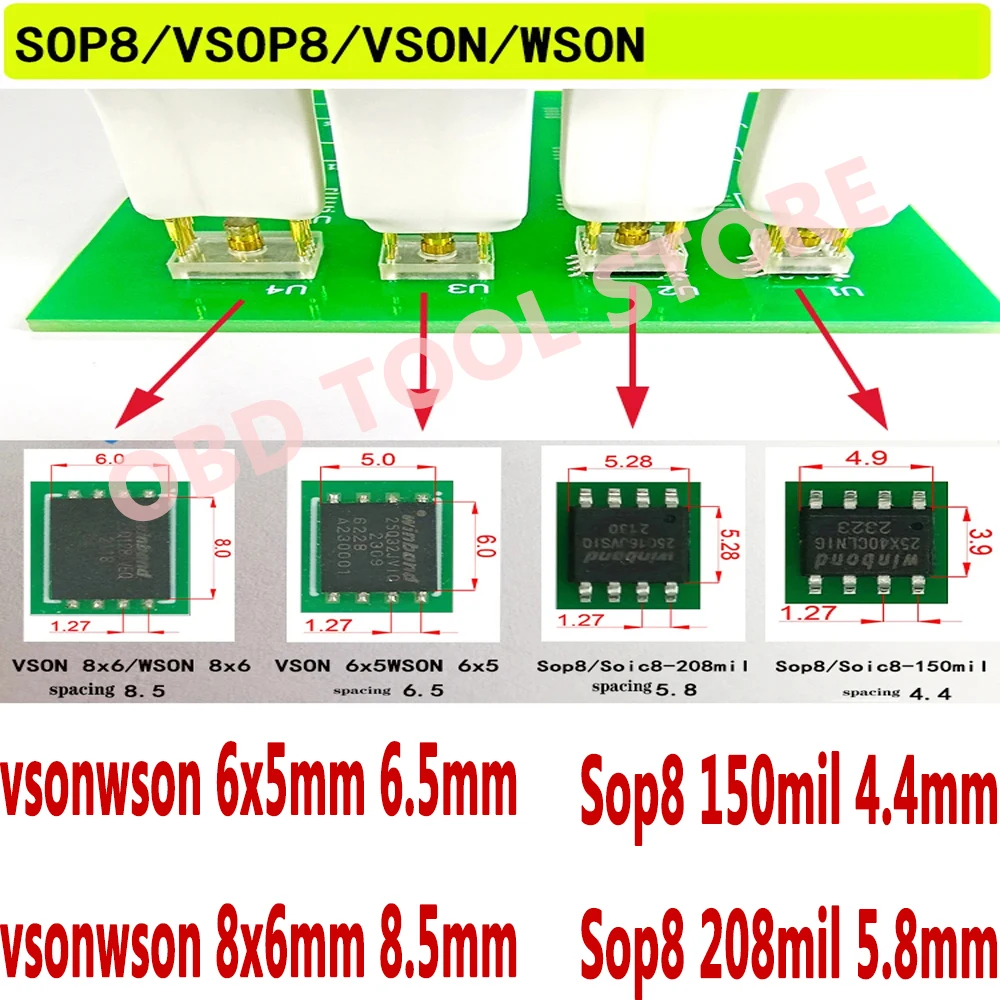 

1pcs for Sop8 Soic8 chip Download Burn Write Probe Spring Needle for Flash Eeprom Chip Burner Cable Sop8 Soic8 Chip