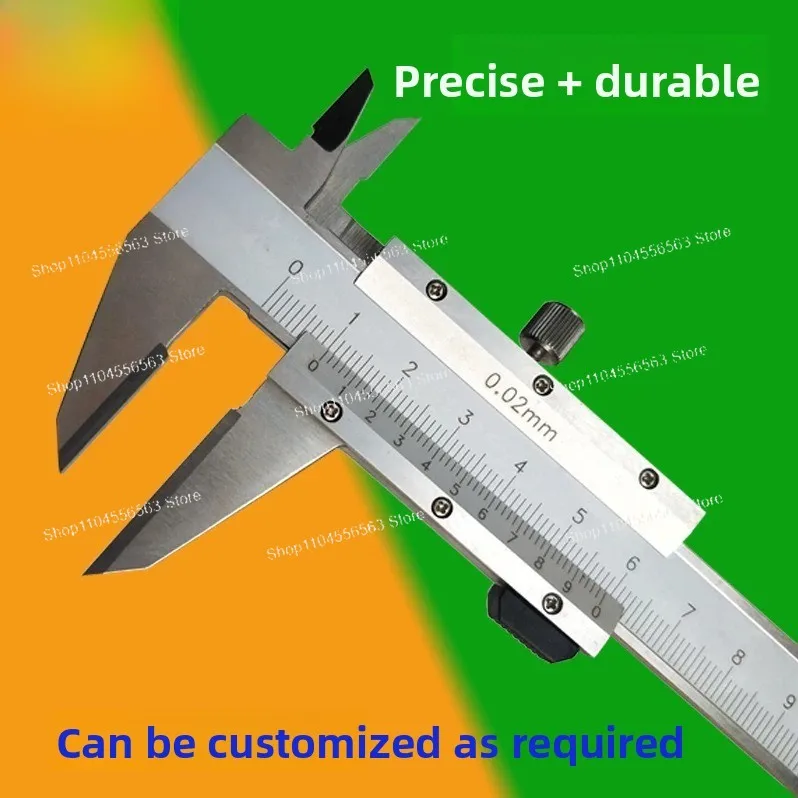 Long/Short Jaw Vernier Caliper with Tungsten Carbide Scriber, Wear-Resistant Stainless Steel Marking Gauge Ruler