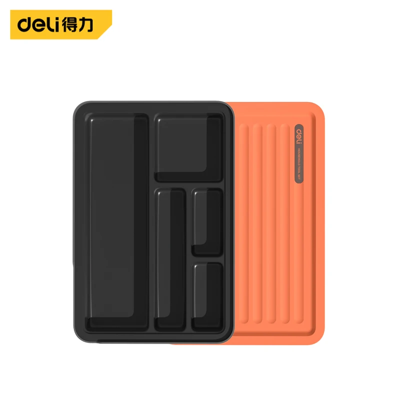 Deli Tool Box Multi-Function Storage Portable Toolbox Organizer Tool Parts Box Tool Organizer Small Parts Classification Box