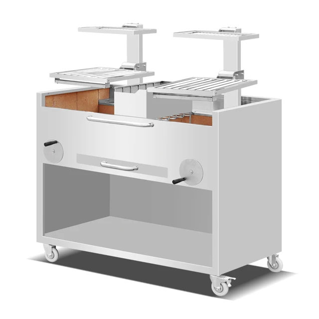 

Large Outdoor Stainless Steel BBQ Grill Luxurious Style Charcoal Grill