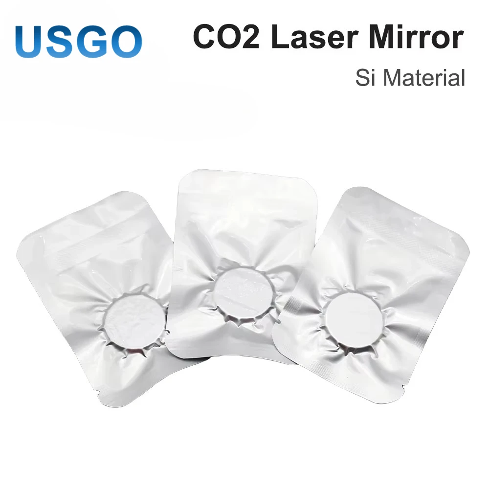 High Quality CO2 Laser Si Reflective Mirrors Dia.19.05 20 25 30 38.1 MM Refiectivity 99.6% for Laser Engraving Silicon Mirrors