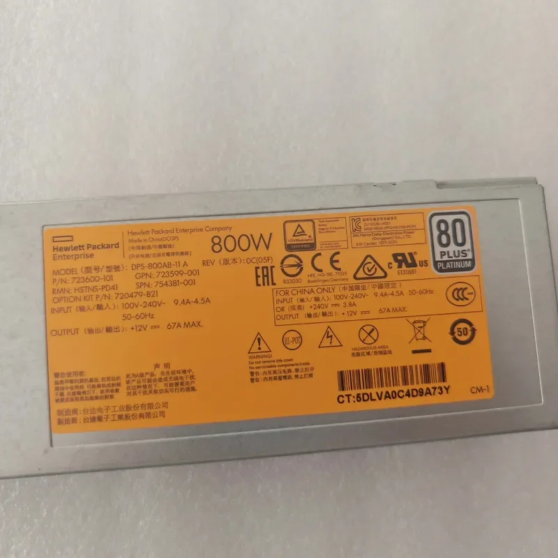 for HP G9 Server Power Supply Model HSTNS-PD41