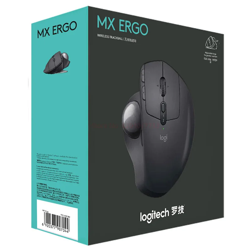 Imagem -05 - Mouse sem Fio Logitech-mx Ergo para Escritório e Laptop Mouse Ergonômico com Fluxo Vertical e Tela Cruzada Modo Duplo 24g Original