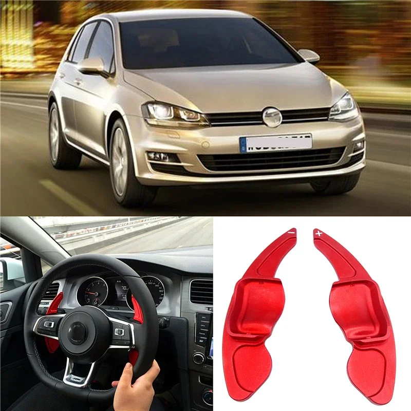 Car Steering Wheel Shift Paddle for VW Golf 5 6 MK6 GTI R Jetta MK5 Passat B6 B7 Polo Tiguan Aluminum Extension Shift Cover