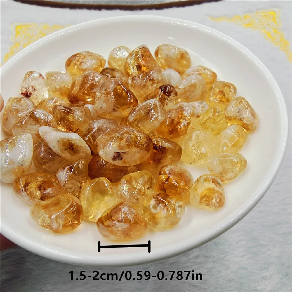 1.76oz/Bag Natural Citrine Quartz Crystal Stone Polished Lemon-Yellow Crystal Home Decoration DIY Aquarium Fish Tank Decorate