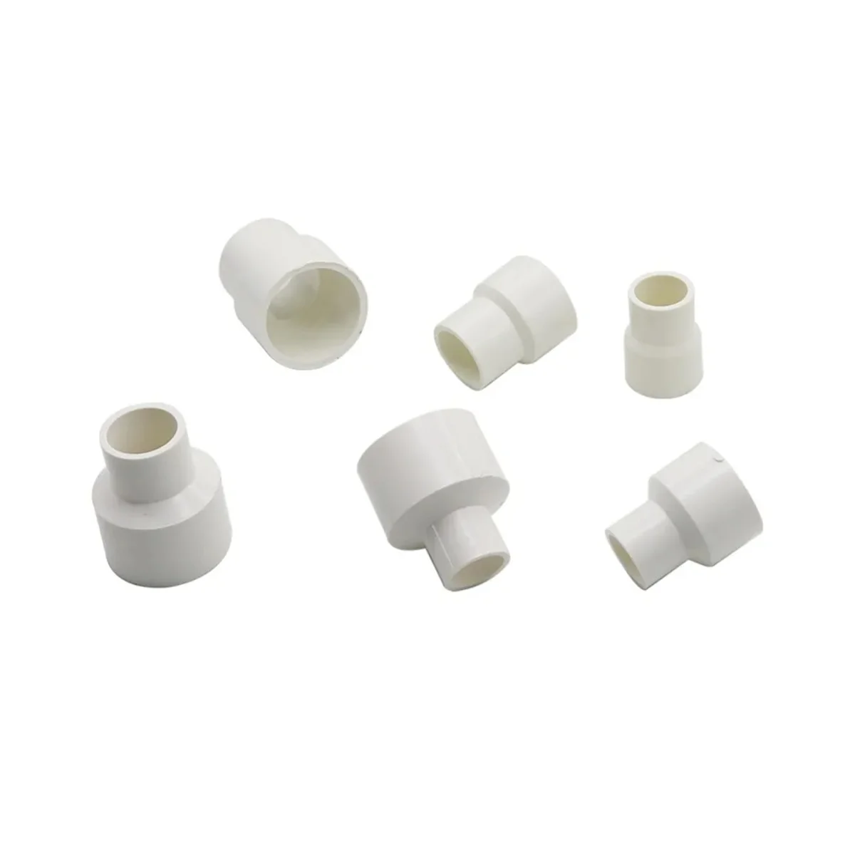 UPVC Reducing Connector ID 20/25/32/40mm Variable Diameter Straight Joint Large&Small Head Home Water Supply Pipe Fittings White