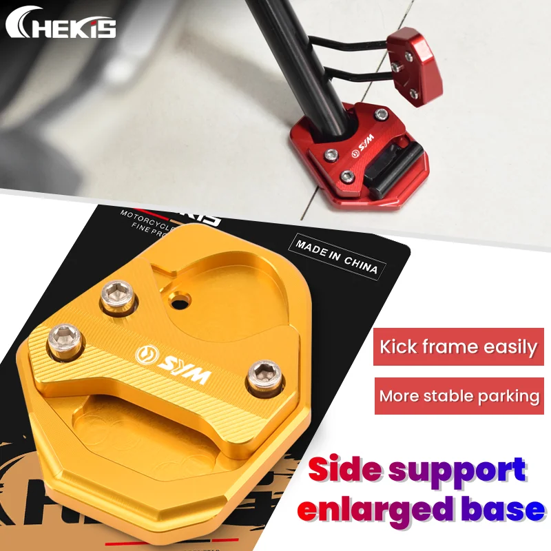 Chekis Is Suitable for Sym Husky Adv 300 Joyride300I Joymax F300 Modified Side Stand with Enlarged Base, Side Kick Assist Device, Side Stand Enlargement