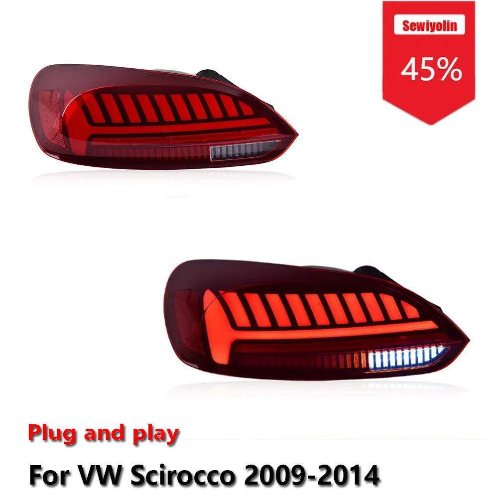 

Sewiyolin автомобильные светодиодные задние фонари аксессуары для VW Scirocco 2009-2014 DRL тормозной указатель поворота Plug and Play