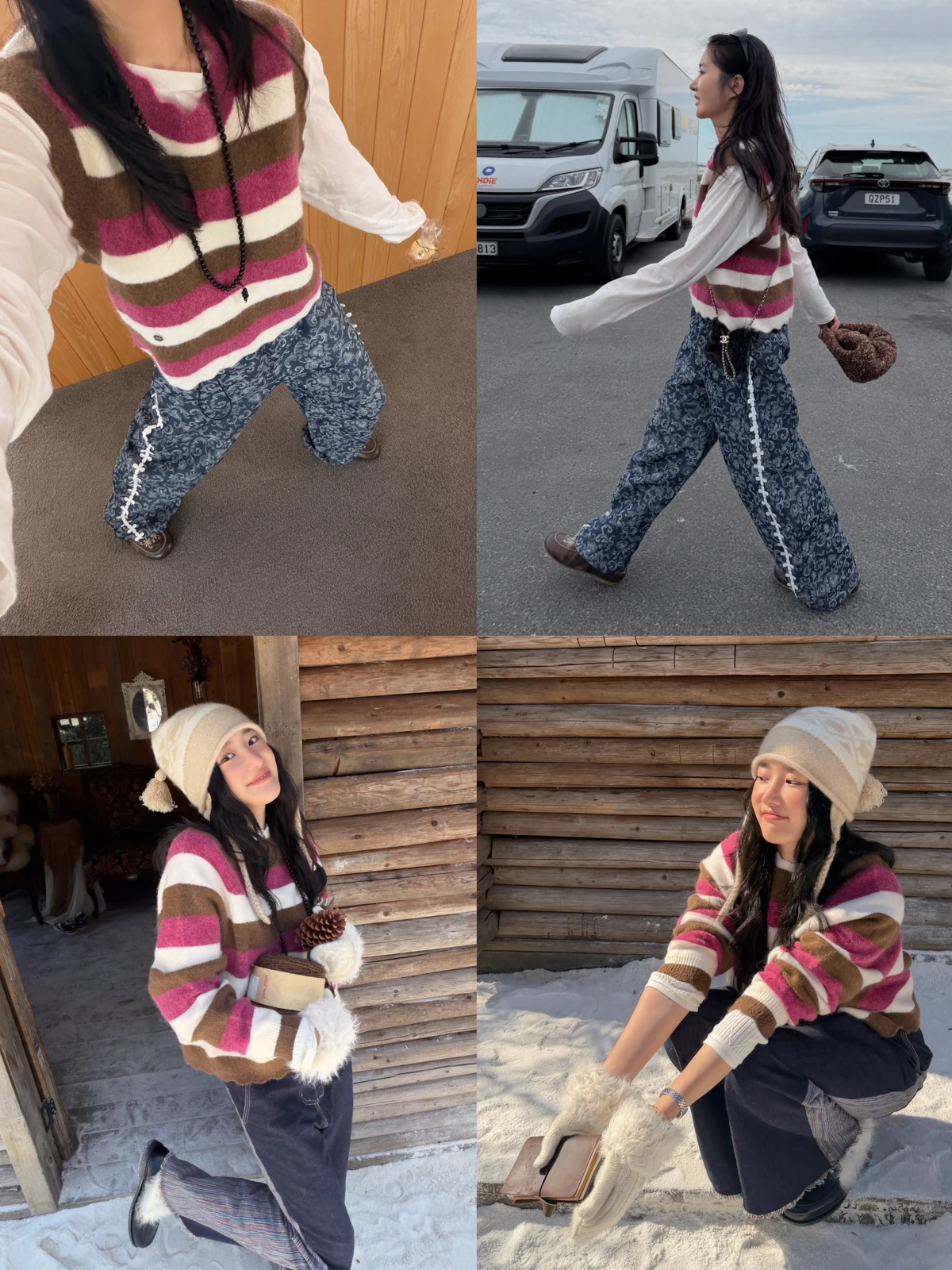 

TZCO Spring Super Alpaca Knitted Sweater Original Color Blo Lace Design Casual Sle Women's ort Sve Long Sve Top