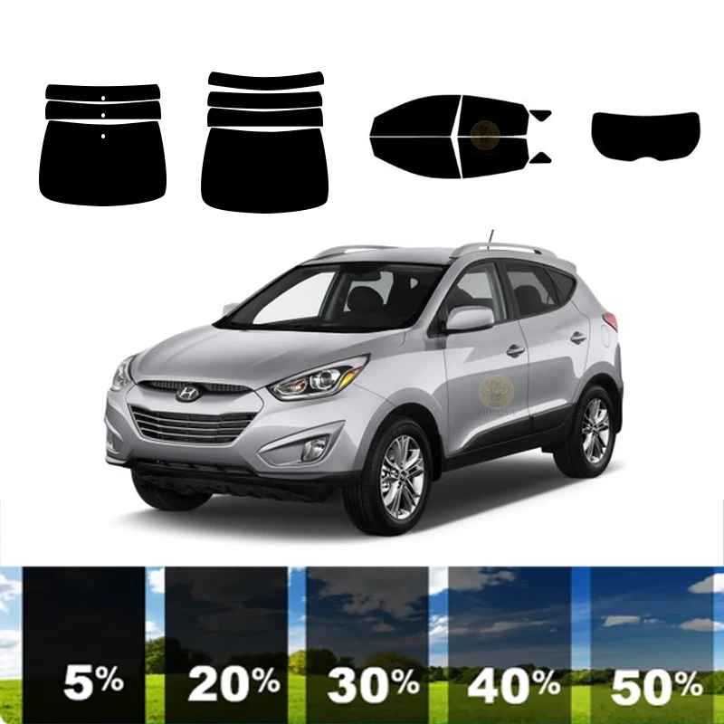 precut Removable Window Tint Film For Car 100% UVR 5%-35%VLT Heat Insulation Carbon ﻿For HYUNDAI TUCSON 4 DR SUV 2010-2015