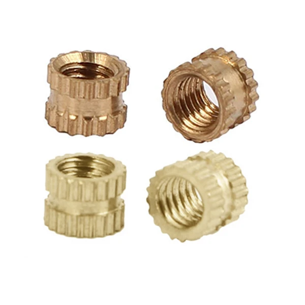 A02F-100PCS M3 X 3Mm Binnendraad Messing Gekartelde Schroefdraad Insert Inbedding Noten & 100PCS M2 X 3Mm